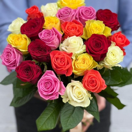Букет из разноцветных роз - купить с доставкой в по Дзержинскому